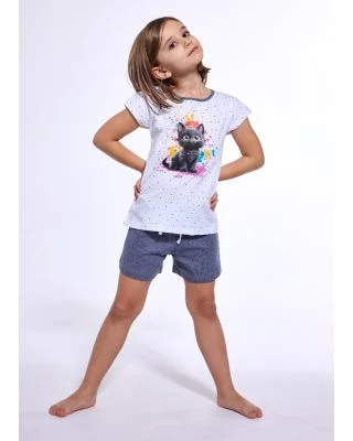 Piżama Girl Kids KR Black Cat 245/109 